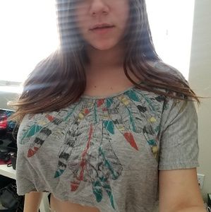 Feather crop top